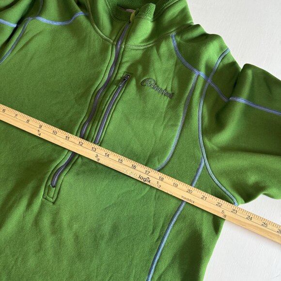 Cloudveil Pullover Mens Large Green Half Zipper Polartec Stretch Outdoor Hiking - Picture 11 of 16